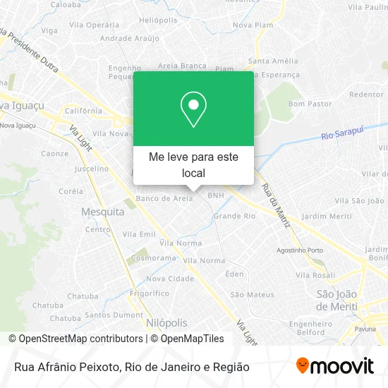 Rua Afrânio Peixoto mapa