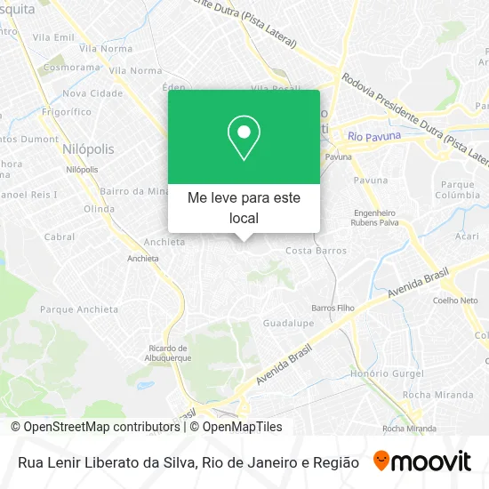 Rua Lenir Liberato da Silva mapa