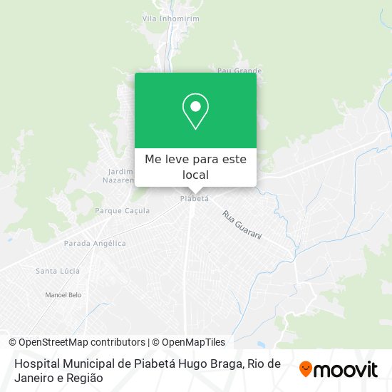 Hospital Municipal de Piabetá Hugo Braga mapa