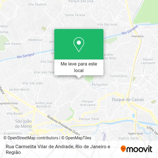 Rua Carmelita Vilar de Andrade mapa