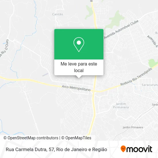 Rua Carmela Dutra, 57 mapa