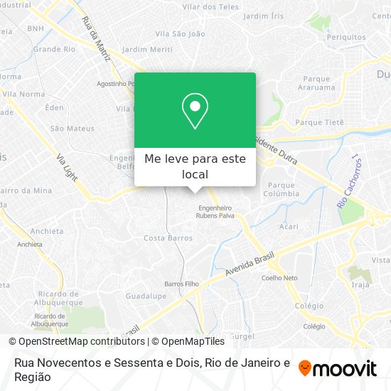 Rua Novecentos e Sessenta e Dois mapa