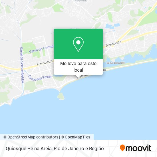 Quiosque Pé na Areia mapa
