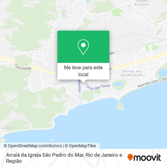 Arraiá da Igreja São Pedro do Mar mapa