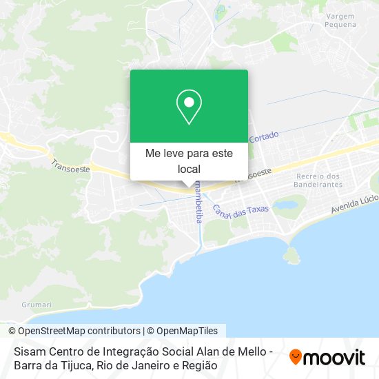 Sisam Centro de Integração Social Alan de Mello - Barra da Tijuca mapa