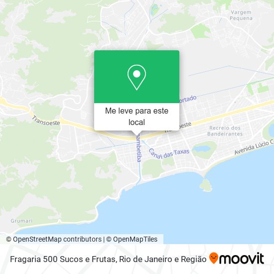 Fragaria 500 Sucos e Frutas mapa