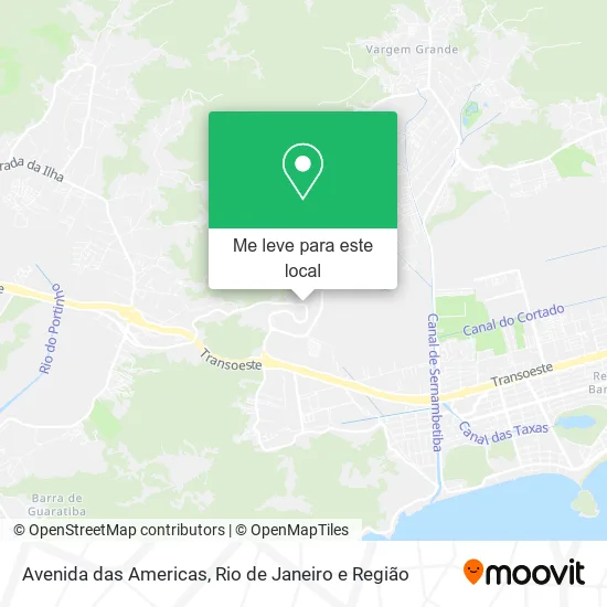 Avenida das Americas mapa