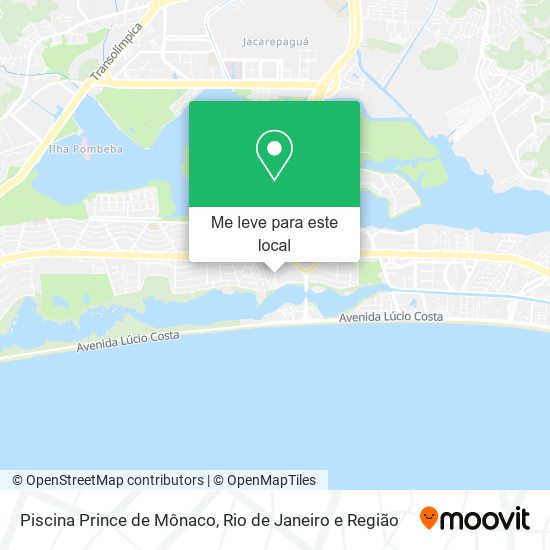 Piscina Prince de Mônaco mapa