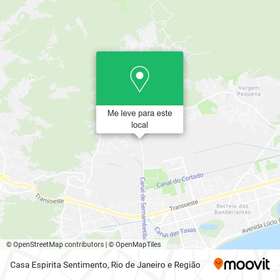 Casa Espirita Sentimento mapa
