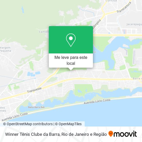 Winner Tênis Clube da Barra mapa