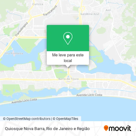 Quiosque Nova Barra mapa