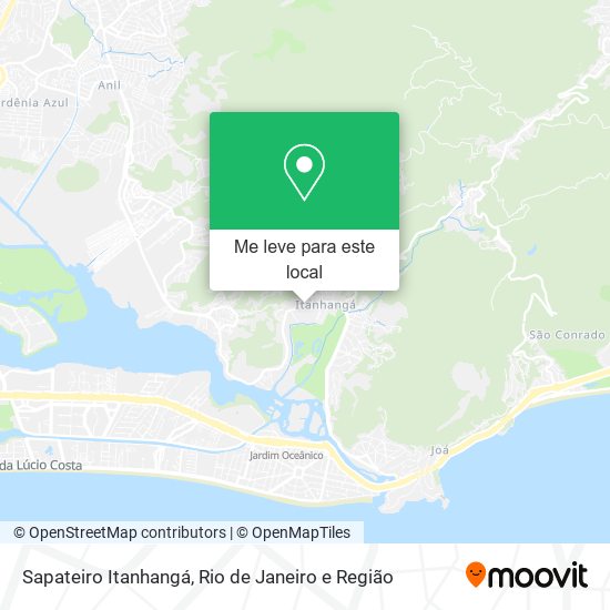 Sapateiro Itanhangá mapa