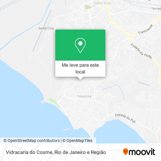 Vidracaria do Cosme mapa