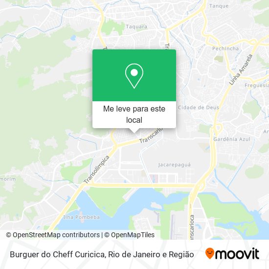 Burguer do Cheff Curicica mapa