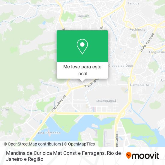 Mandina de Curicica Mat Const e Ferragens mapa