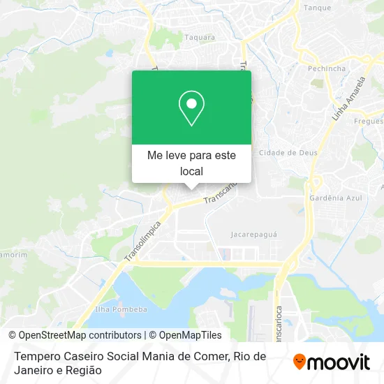 Tempero Caseiro Social Mania de Comer mapa
