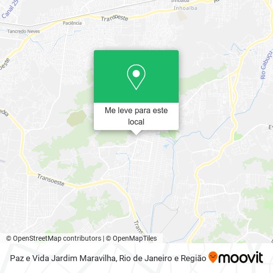 Paz e Vida Jardim Maravilha mapa