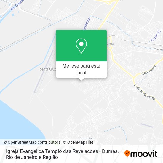 Igreja Evangelica Templo das Revelacoes - Dumas mapa