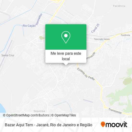 Bazar Aqui Tem - Jacaré mapa