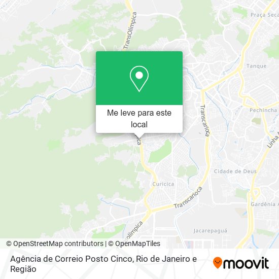 Agência de Correio Posto Cinco mapa