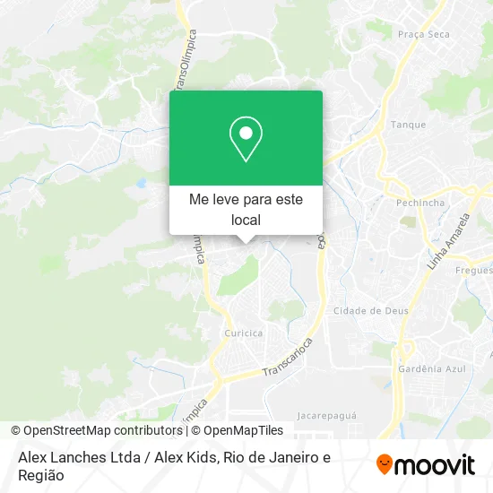 Alex Lanches Ltda / Alex Kids mapa