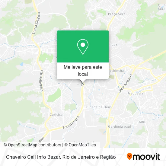 Chaveiro Cell Info Bazar mapa