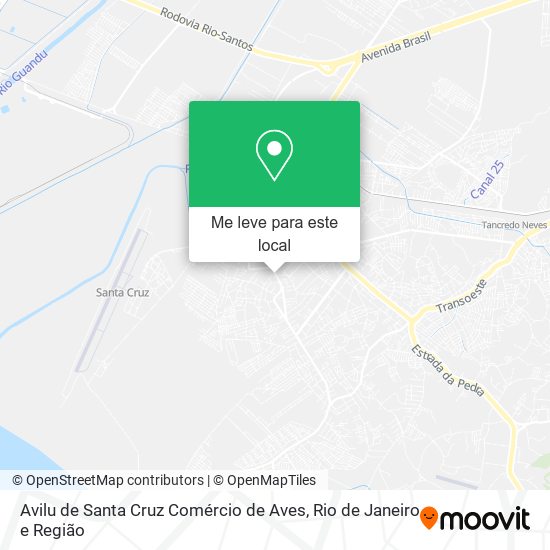 Avilu de Santa Cruz Comércio de Aves mapa