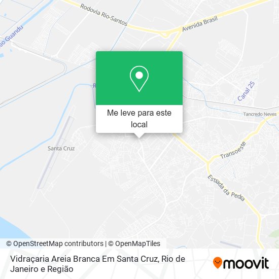 Vidraçaria Areia Branca Em Santa Cruz mapa