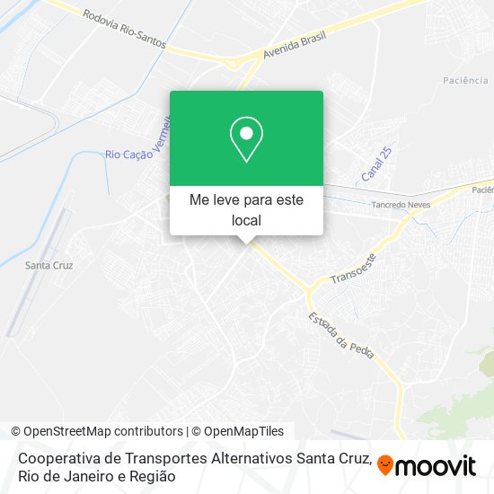 Cooperativa de Transportes Alternativos Santa Cruz mapa
