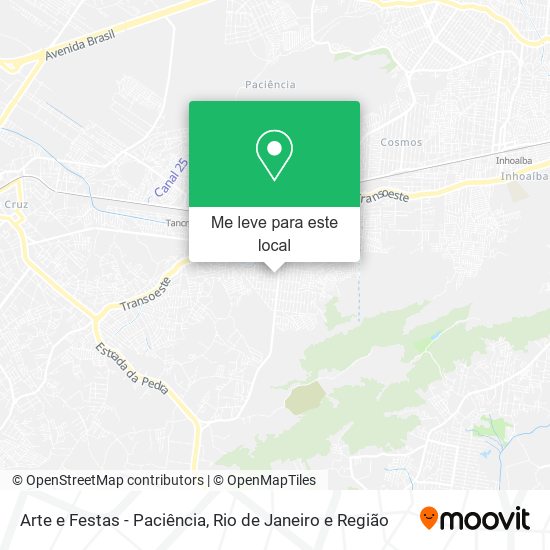 Arte e Festas - Paciência mapa