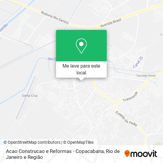 Acao Construcao e Reformas - Copacabana mapa