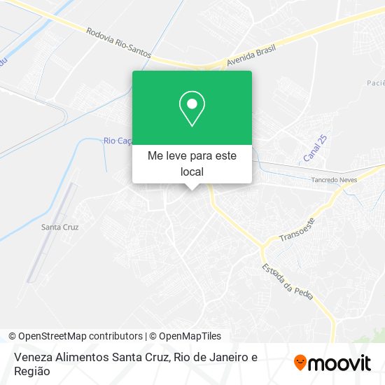Veneza Alimentos Santa Cruz mapa