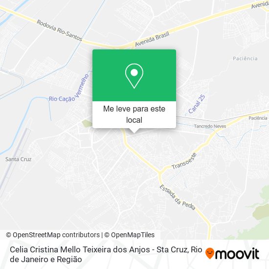 Celia Cristina Mello Teixeira dos Anjos - Sta Cruz mapa