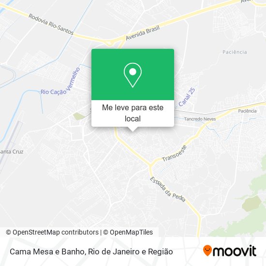 Cama Mesa e Banho mapa