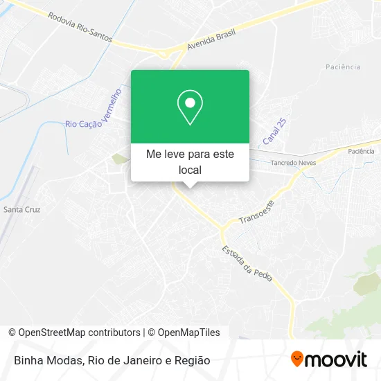 Binha Modas mapa