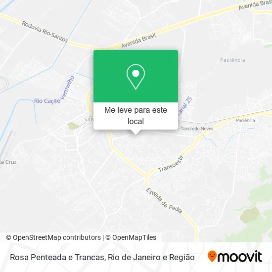 Rosa Penteada e Trancas mapa