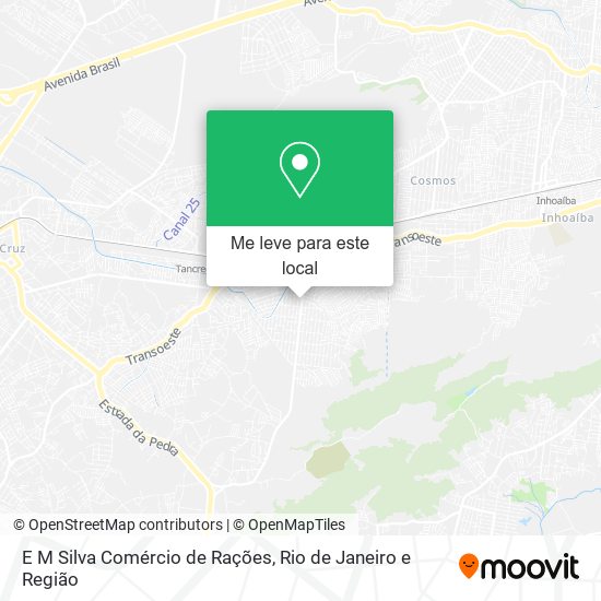 E M Silva Comércio de Rações mapa