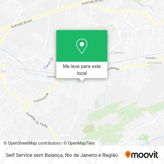 Self Service sem Balança mapa