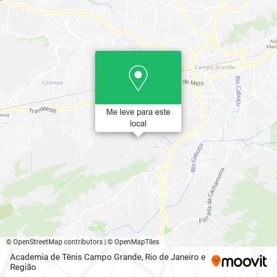 Academia de Tênis Campo Grande mapa