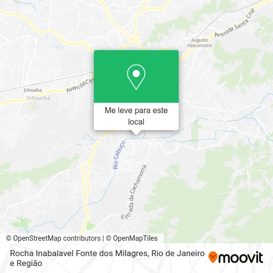 Rocha Inabalavel Fonte dos Milagres mapa