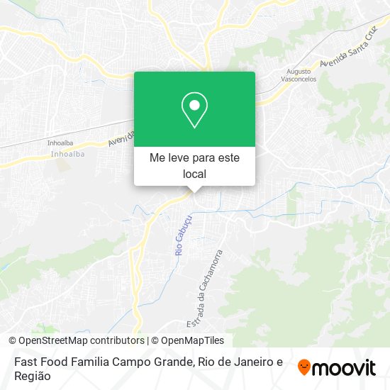 Fast Food Familia Campo Grande mapa