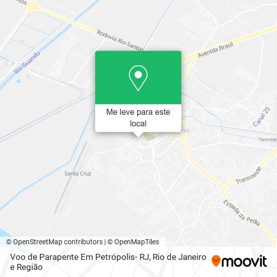 Voo de Parapente Em Petrópolis- RJ mapa