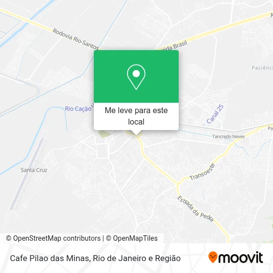 Cafe Pilao das Minas mapa