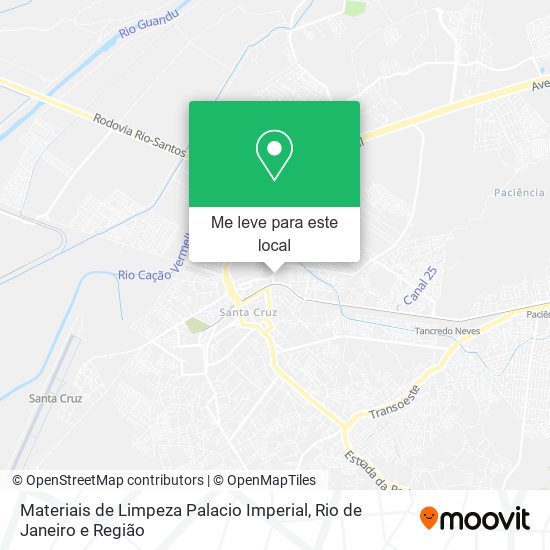 Materiais de Limpeza Palacio Imperial mapa