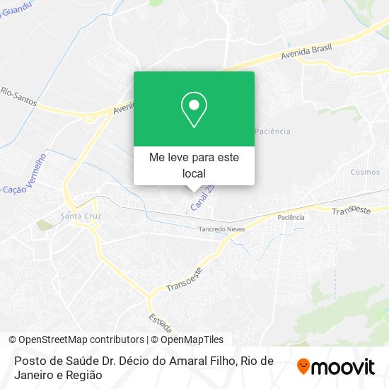 Posto de Saúde Dr. Décio do Amaral Filho mapa