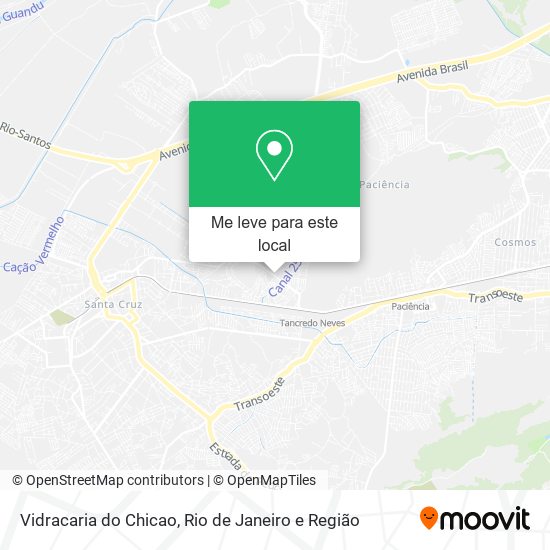 Vidracaria do Chicao mapa