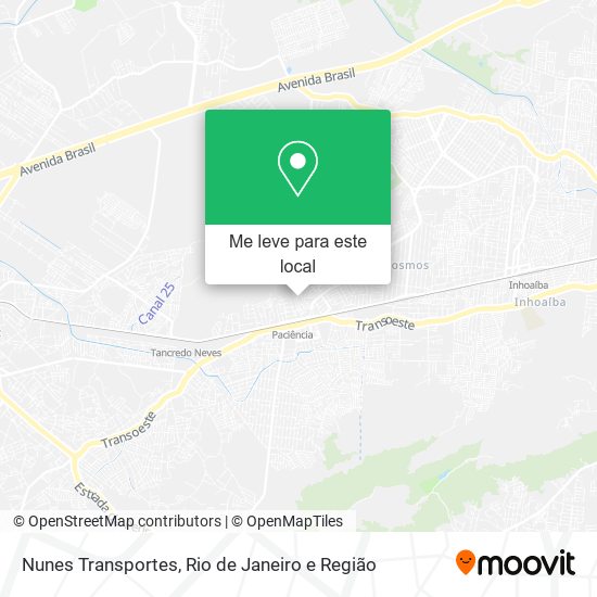 Nunes Transportes mapa