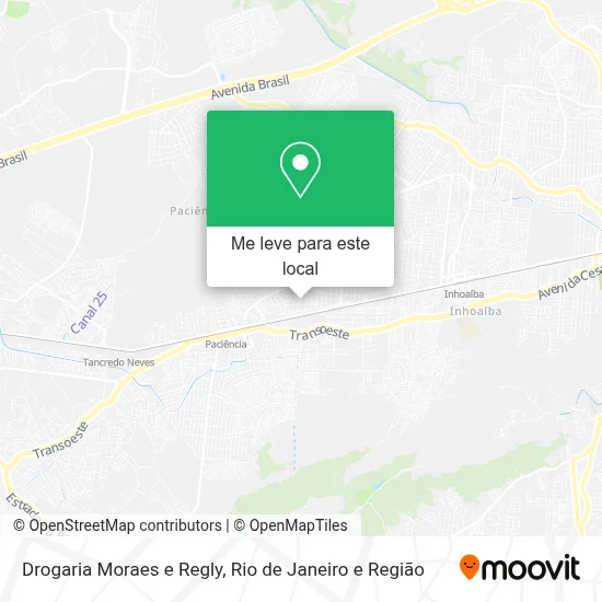 Drogaria Moraes e Regly mapa