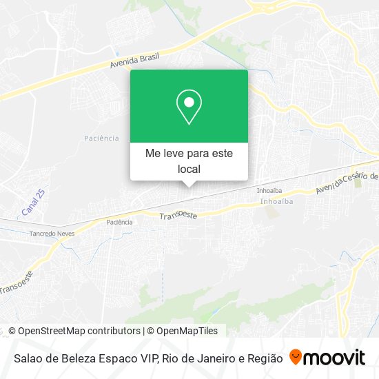 Salao de Beleza Espaco VIP mapa