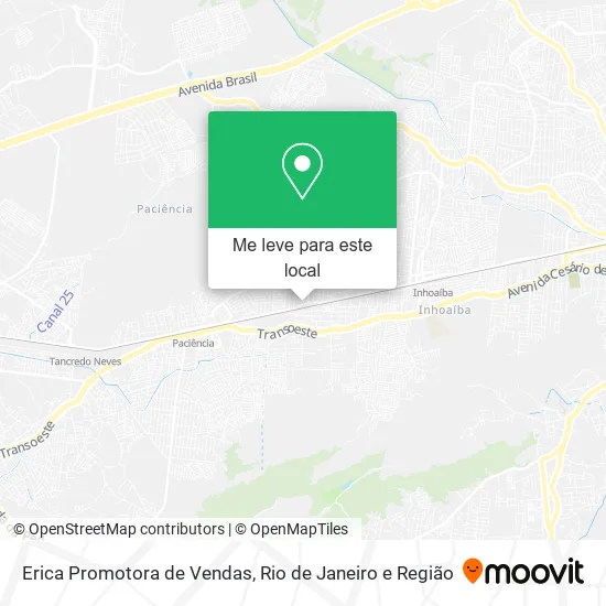 Erica Promotora de Vendas mapa